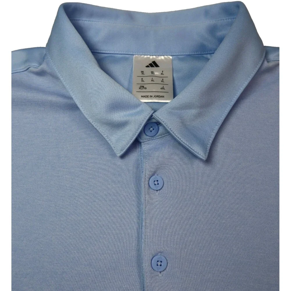 NEW Adidas Active Polo Golf Shirt Men XL Blue Short Sleeve Moisture-Wicking NWOT